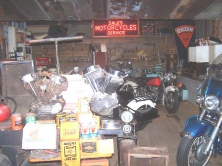vintage motorcycle shop